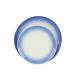 Glossy Glazed Stoneware Salad Plates / Dinner Plates With Embossment Rim 22CM