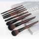 Synthetic Hair Full Makeup Brush Set Perfectly Shaped Brush Heads Brown Color