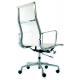 Durable 360 Swivel Aluminum Group Chair , White Color Mesh Back Office Chair