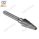 BMR TOOLS L type Taper Shape tungsten carbide burrs cutter double cut rotary files