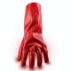 Safety Cuff Red PVC Dipped Chemical Resistant Gloves 18''