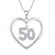 YASVITTI Custom Fashion 925 Sterling Silver Heart Necklace Number 50 and 30 Pendant Necklace Wholesale