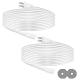 QIUCABLE TV Power Cord - 2Pack 10FT 2 Prong Non-Polarized Plug NEMA 1-15P to C7 Figure 8 Replacement Supply Cord ( B0D7RKLTSJ)