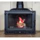 Embedded Fireplace Built In Cast Iron Wood Burning Household True Fire Three Side View Wood Stove