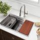 Rectangle  Nano Silver Kitchen Sink With Outer Basin Size 700*450mm