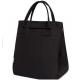 Black Minimalist Reusable Cooler Bag , Foldable Insulated Tote Lunch Bag