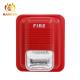 Red Fire Fighting Equipment Conventional Fire Alarm Siren With Strobe