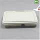 Microwave And Freezer Safe 4-Coms Biodegradable Rectangle Tray With Lid- Sugarcane Bagasse Fiber Disposable Tableware