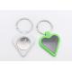 Plastic Nickel Plated Cute Metal Keychain 35mm Heart Shape Key Ring