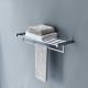 23.6 Inch  Bathroom Wall Shelf With Towel Bar SUS304 Stainless Steel Rust Resistant