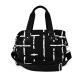 Unisex Black Crossbody Bag Tote With Fabric Lining Double Handles