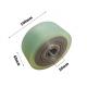 Heavy Duty PU Rubber Rollers With Bearings Double Rail Wheel OD100MM 1 Ton Unpowered