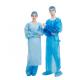 Waterproof Disposable Cpe Apron Gowns With Rubber Cuffs