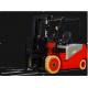 Warehouse 3000kg Electric Forklift Truck With White Wheels One Year Warranty
