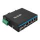 Two SFP Din Mount Poe Switch 1000 Mbps 4 Port , IP Camera Poe Switch For CCTV System