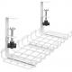 Metal Wire Cable Management Tray Single Tier Cable Organizer for Office Studio and Home