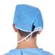 Ties On Disposable Hood Cap Light Weight Blue With CE ISO FDA Approved