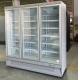 OEM Supermarket Beverage Refrigerator with Multi-climate Cooling and White Glass Door