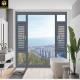 Powder Coated Aluminum Sliding Swing Window With Black Slide Up Aluminum Window