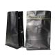 Custom Printed Doypack Resealable Black Matte  Coffee Bag with Valve