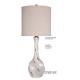 Modern Chrome Ceramic Vase Lamp D13*31 With Cream Drum Shade