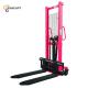 Polyurethane Wheel Hydraulic Manual Walkie Stacker Fork Length 1150mm-2000mm