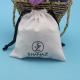 Natural Fabric Cotton Storage Bag For Candy Long Drawstring Cord Eco Friendly