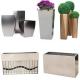 Smooth Surface Decorative Metal Flower Pots High Durability Stainless Steel Material