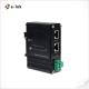 12~48V DC Industrial PoE Injector 30W 10G Data Rate for Din Rail Installation