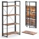 4 Open Shelves BSCI Metal Frame Bookshelf 125cm Height Foldable