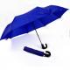 Mens Compact Umbrella Push Button Open Close Royal Blue 21 Inches Plastic Tips