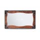 Rectangle Solid Wooden Frame Veneer And Shell Classic Vintage Decorative Wall Antique Mirror