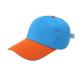 Orange And Blue Canvas Baseball Cap Stitching 6 Panel Fashion Style Soft Touch