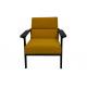 Luxury Modern Metal Frame Armchair Leather Velvet Living Room Accent Chairs