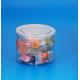 Round Shape Small Plastic Jars , Eco Friendly Clear Plastic Jars With Lids