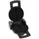 Black Color 1000W Flip Waffle Maker With Stainless Steel Decorative Panel