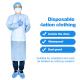 PE PP Non woven Waterproof Isolation Gown , Disposable Long Sleeve Apron for Adult