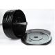 Full Rubber Gym 15kgs Weight Lifting Plates Commercial Set Black