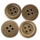 Luxury Natural Wooden Buttons 4 Hole With Wood Texture 28L Environmentally Friendly