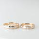 Red White Double Color 7.8g gold Couple Rings For Engagement