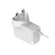 White 3 UK Plug Universal AC Power Adapter , 24w AC DC Power Supply