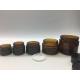 Multi Capacities Glass Cosmetic Jar 5g - 100g Natural Amber Brown Glass straight round