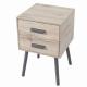 Wooden Sofa Slim Bedside Drawers End tables Nightstand With 2 Drawers