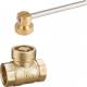 1201 Female x Female Shut-off Brass Valve with Chromed Brass Ball Sizes DN20 DN25 DN32 DN40 DN50 Triple Lockable Design