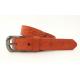 Orange Fashional Embossing Custom Carved Leather Belts With Flower Patterns