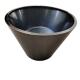High fashion glossy glazed black big flower pot outdoor round