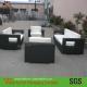 PE Rattan Outdoor Wicker Furniture , 3pcs Rattan Sofa Set With Sunshade