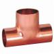 T Shape Refrigeration Pipe Fittings Reducing Copper T Connector OEM