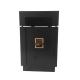 Square 15gal Single Steel Outdoor Trash Can With Logo