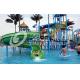 Commercial Medium Water House Aqua Playground Platform With Water Slide for Water Park